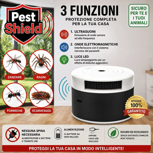 Repellente Ultrasuoni per Parassiti Domestici